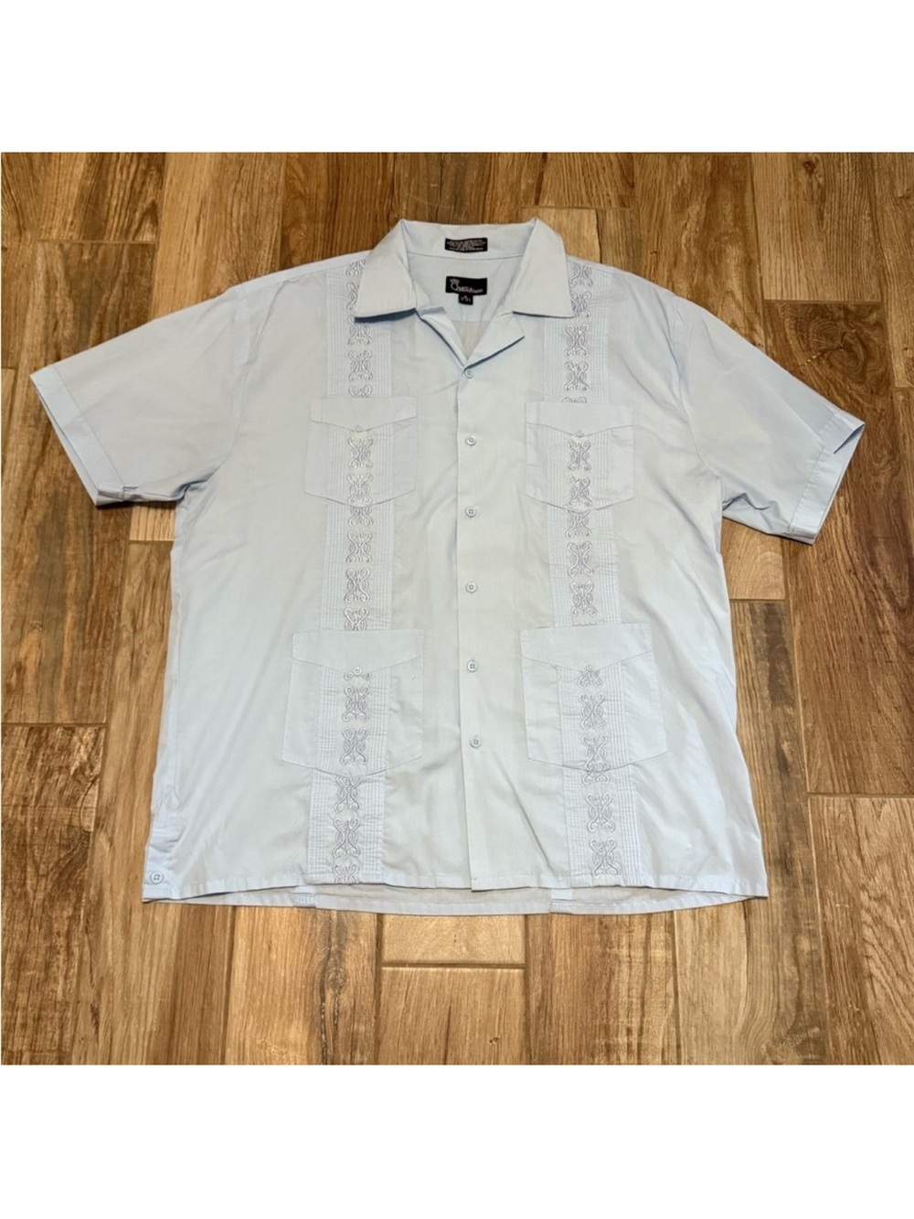 Omega Fashion Mens Short Sleeve Button Down Cuban Guayabera Shirts